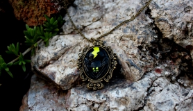 Black Lightning Spider Necklace